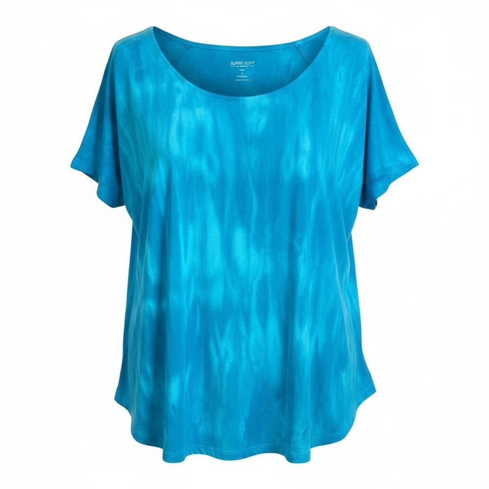 TORRID - NWT -‎ SIZE 2X / 18-20 - BLUE TIE DIED - CALLIE HAVE FUN - OFF SHOULDER - Picture 2 of 13